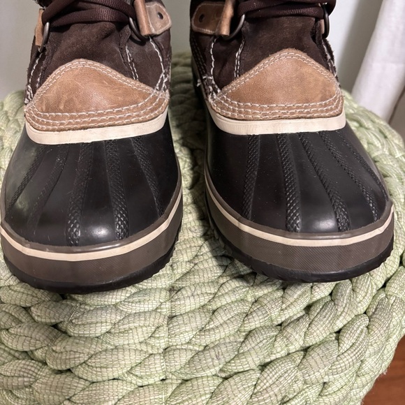 Sorel Joan Of Arctic Waterproof Fur Trim Brown Suede Lace Up Tall Winter Boots - Picture 7 of 10